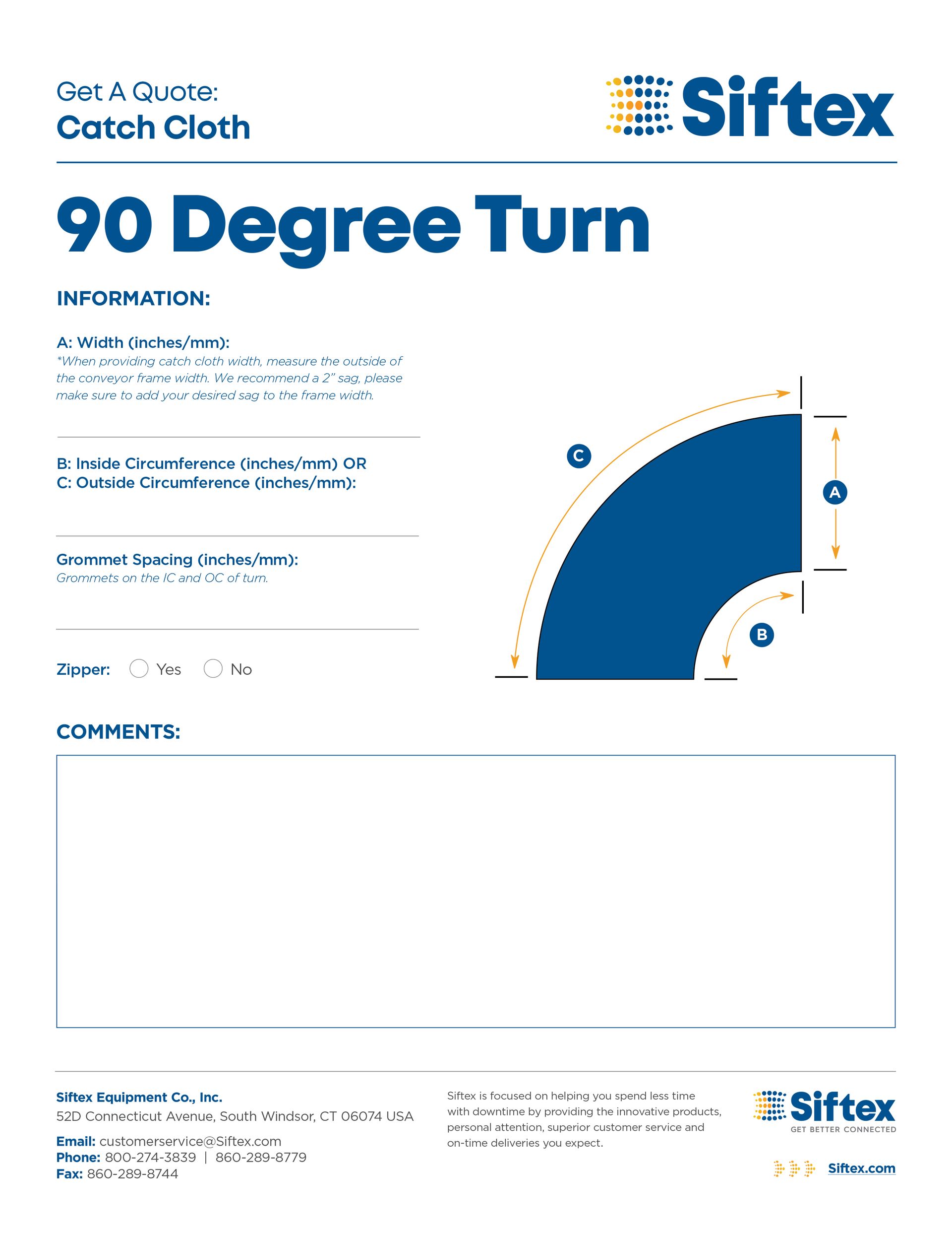 Download 90 Degree Turn Catch Cloth Form