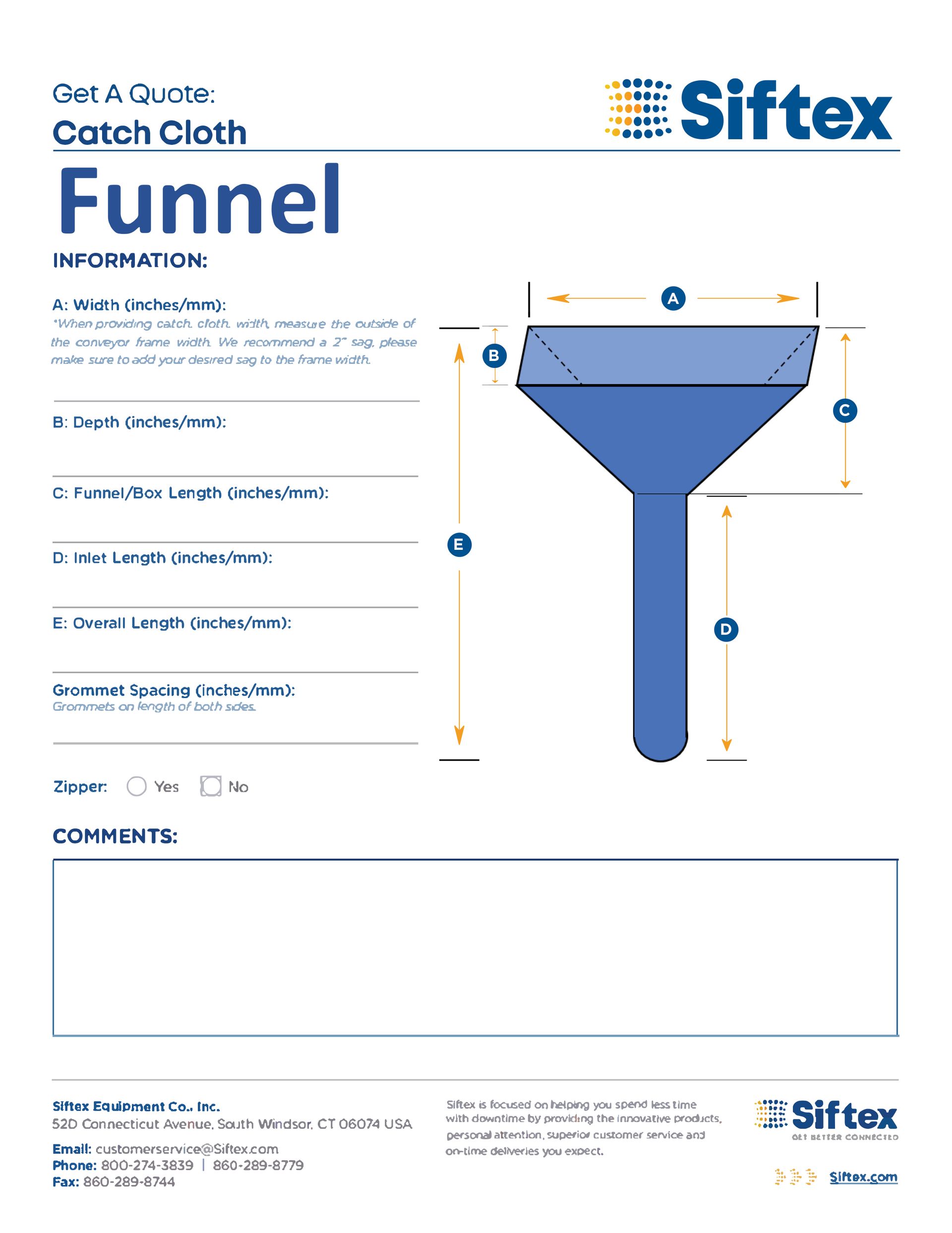 Download Funnel Catch Cloth Form
