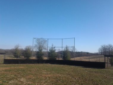 Baseball backstop in Peace Valley, MO