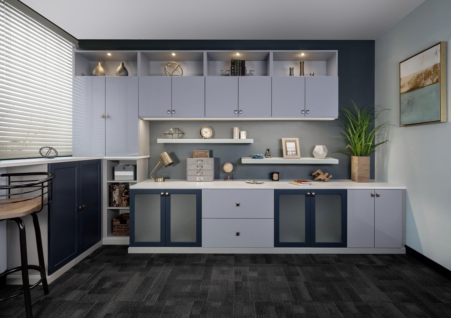 Cloud Color Custom Home Office Cabinet System