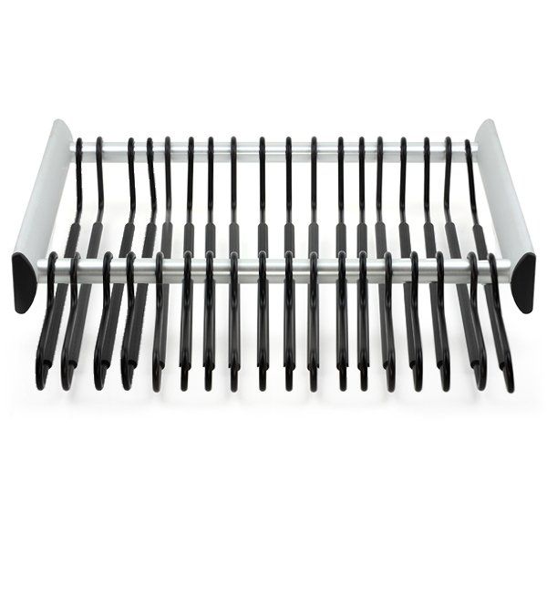Matte Aluminum Color Option for Synergy Pants Rack Organizer
