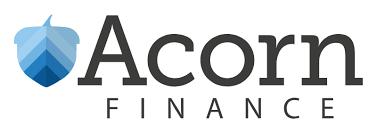 Logo of Acorn Finance, with a blue acorn icon and the text 