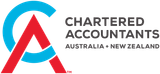 The logo for chartered accountants australia and new zealand.