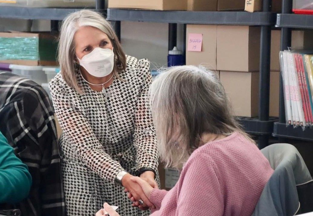 New Mexico Governor, Michelle Lujan Grisham visits during the height of the COVID pandemic.