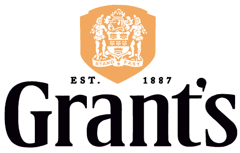 Un logotipo de subvención con un escudo de armas sobre un fondo blanco.