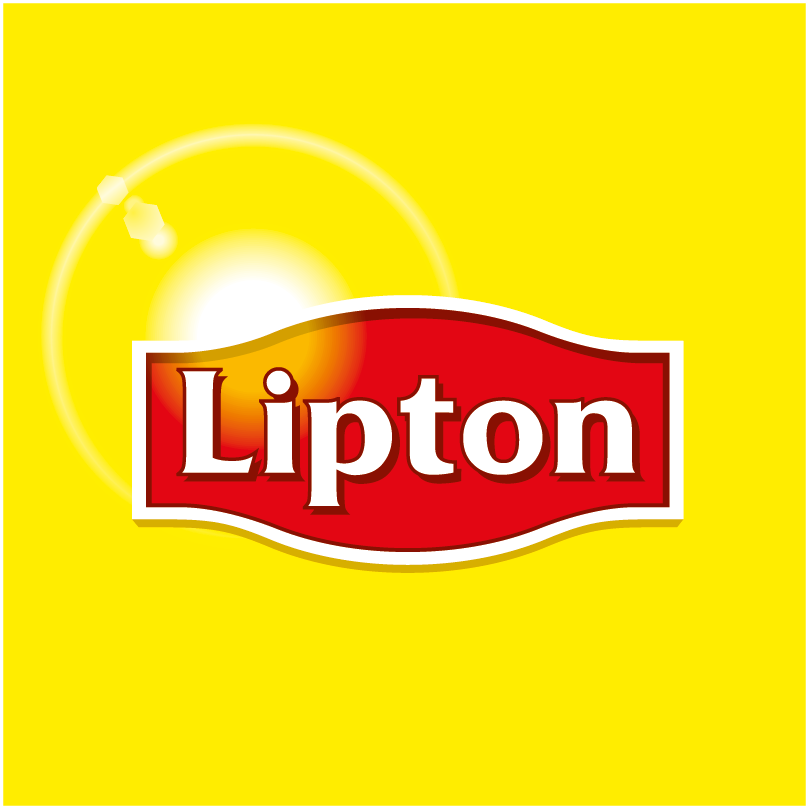 El logotipo de Lipton está sobre un fondo amarillo.