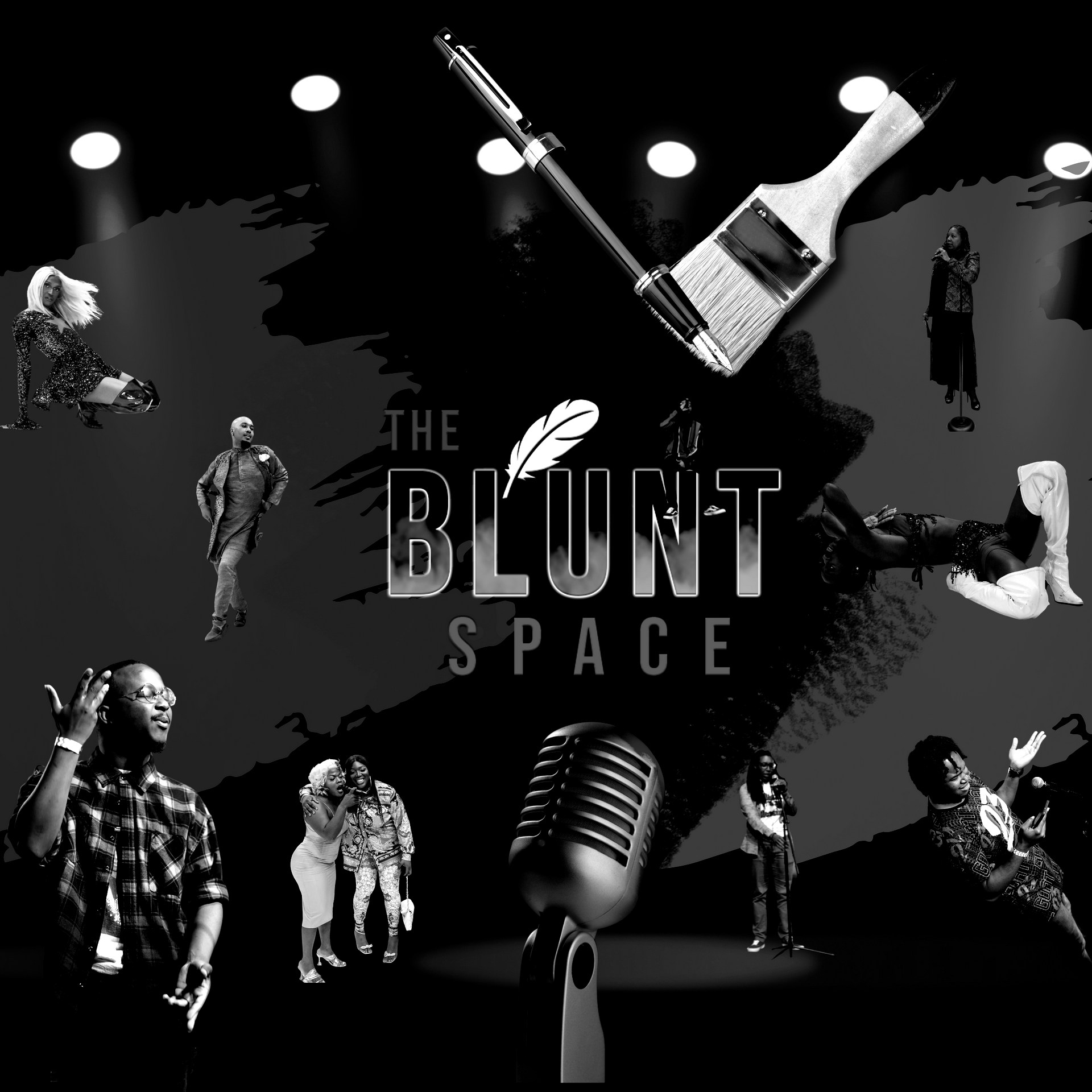 Black and white poster: 