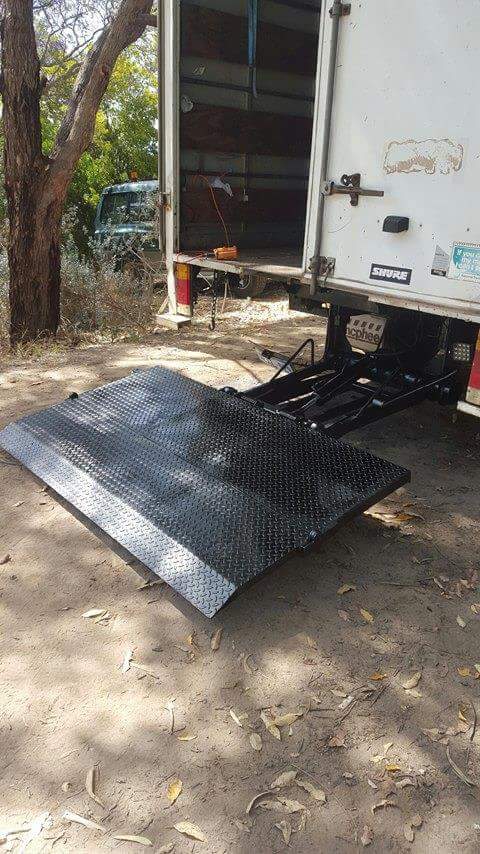 view of a rear end of a truck