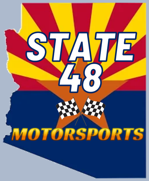 A logo for state 48 motorsports with a map of arizona