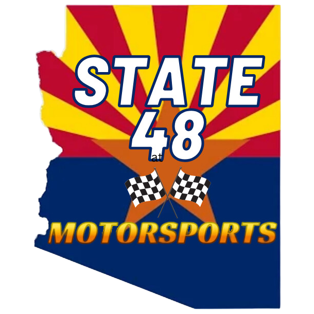 A logo for state 48 motorsports with a map of arizona