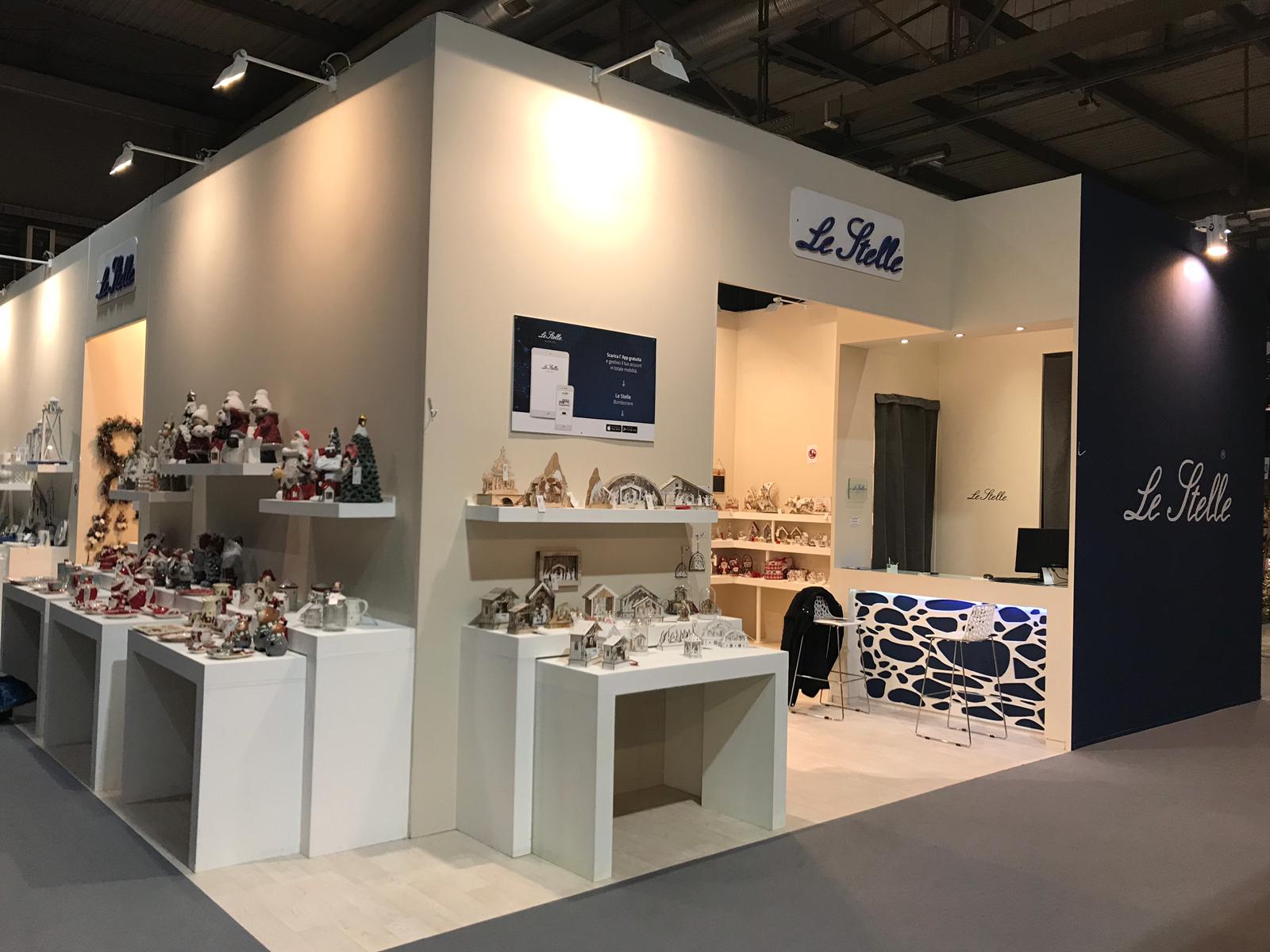 Allestimenti della Cusano Stand alla Fiera Homi di Miano, stand Le Stelle