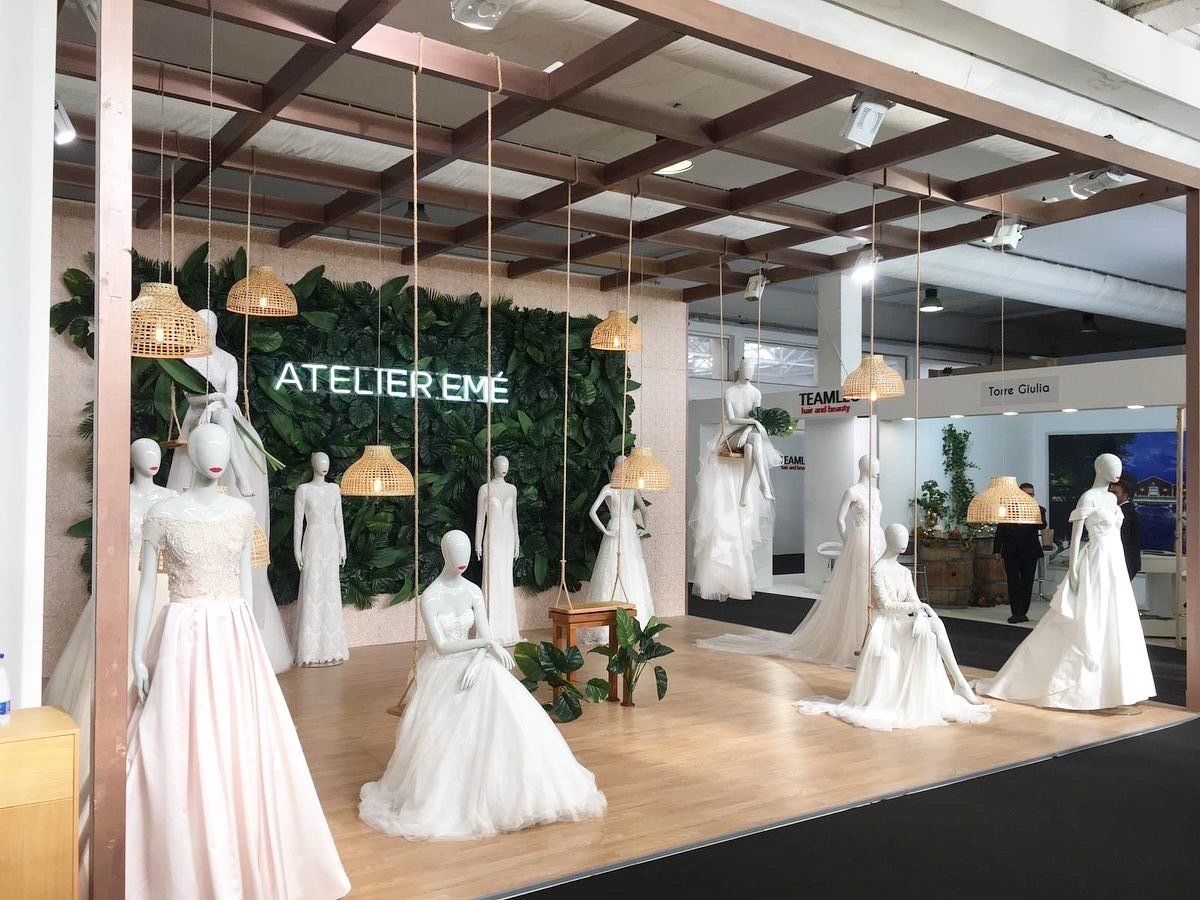 Fiera Tutto Sposi napoli, stand Atelier Emè allestito da Cusano Stand