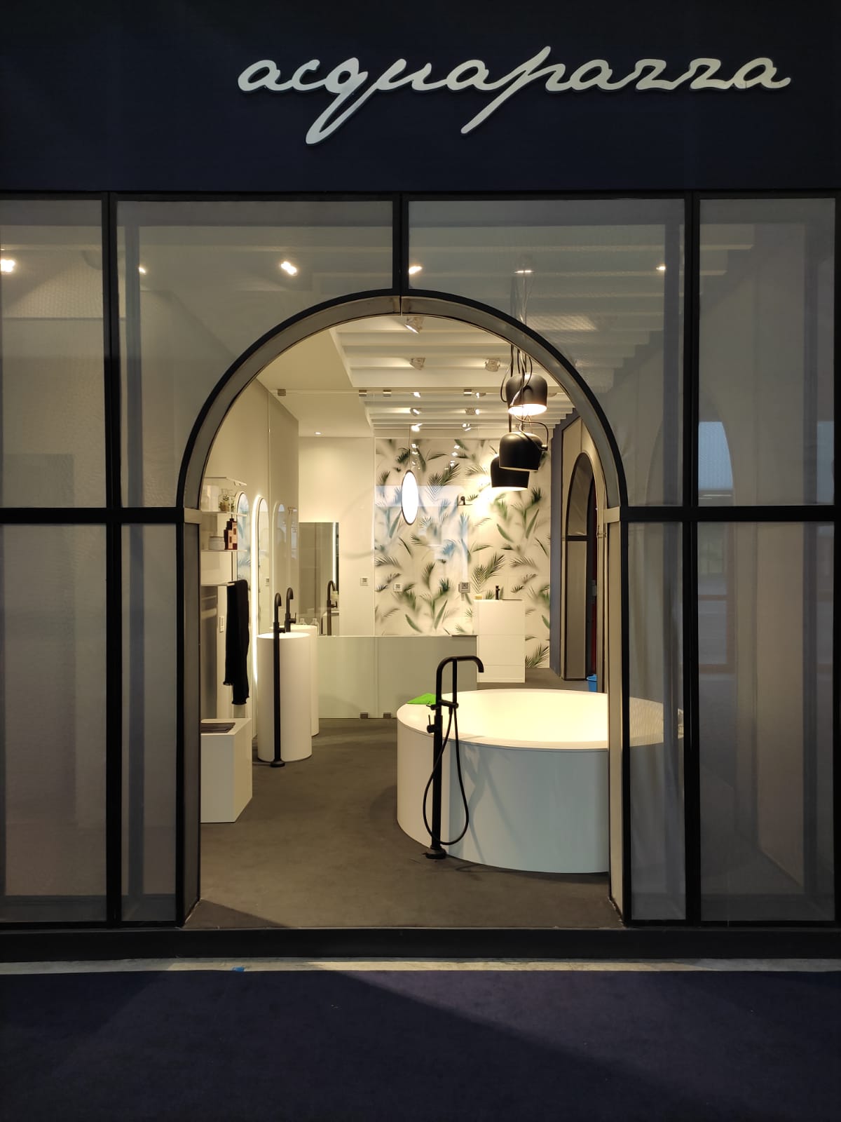 Fiera Cersaie, Bologna stand Acquapazza. Allestimenti Cusano Stand