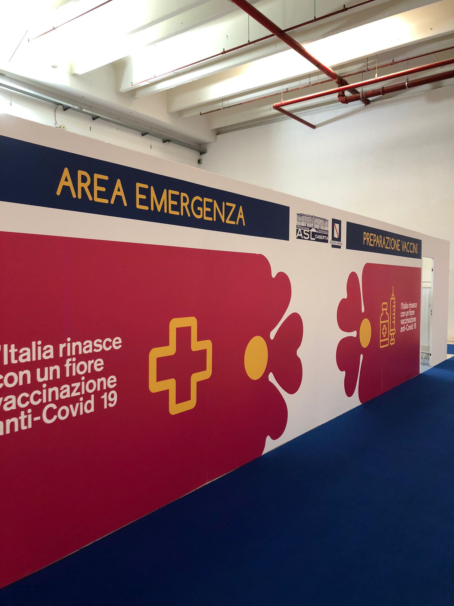Centri Vaccinali ASL Caserta realizzati da Cusano Stand