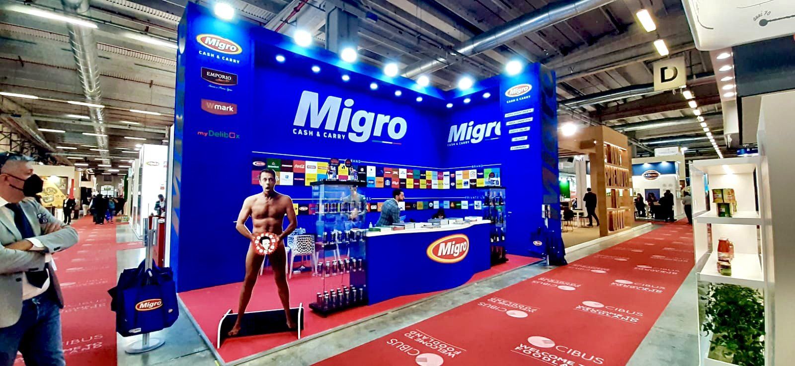Stand Migro allestito alla Fiera Cibus, Bologna