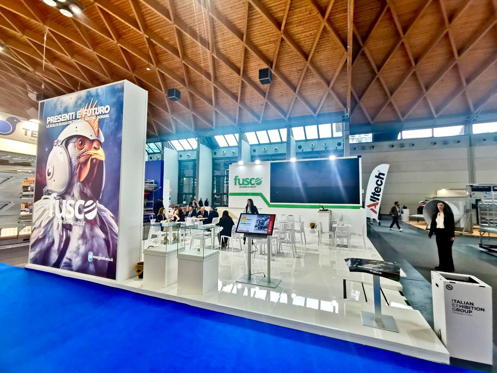 Stand allestito alla Fieravicola Rimini per Fusco Mangimi