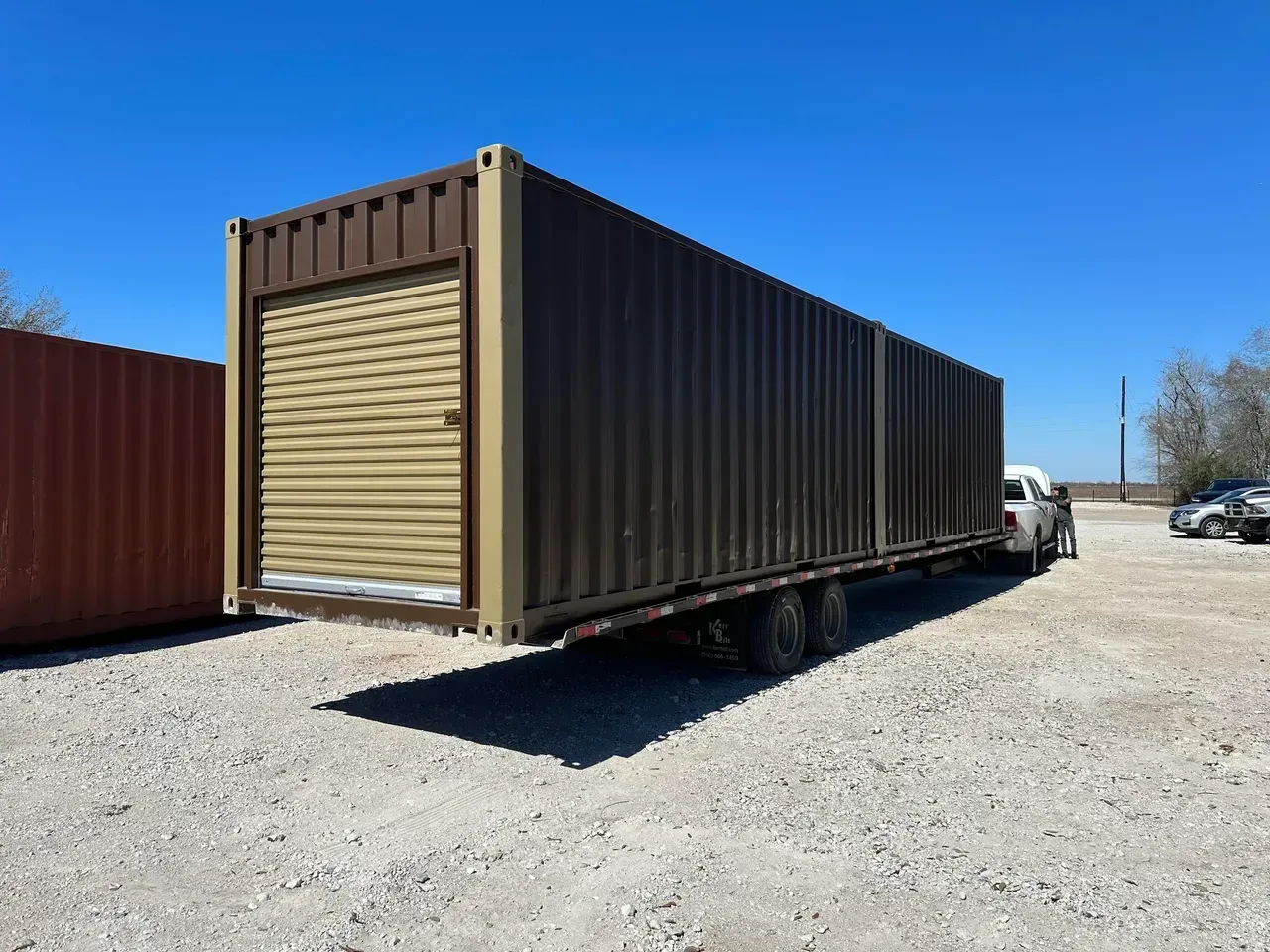 Container with roll-up door modification