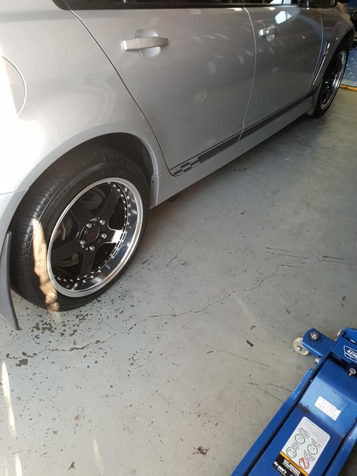A Close Up of A Car Tyre Parked In A Garage — Budget Tyre Shed In Charmhaven, NSW