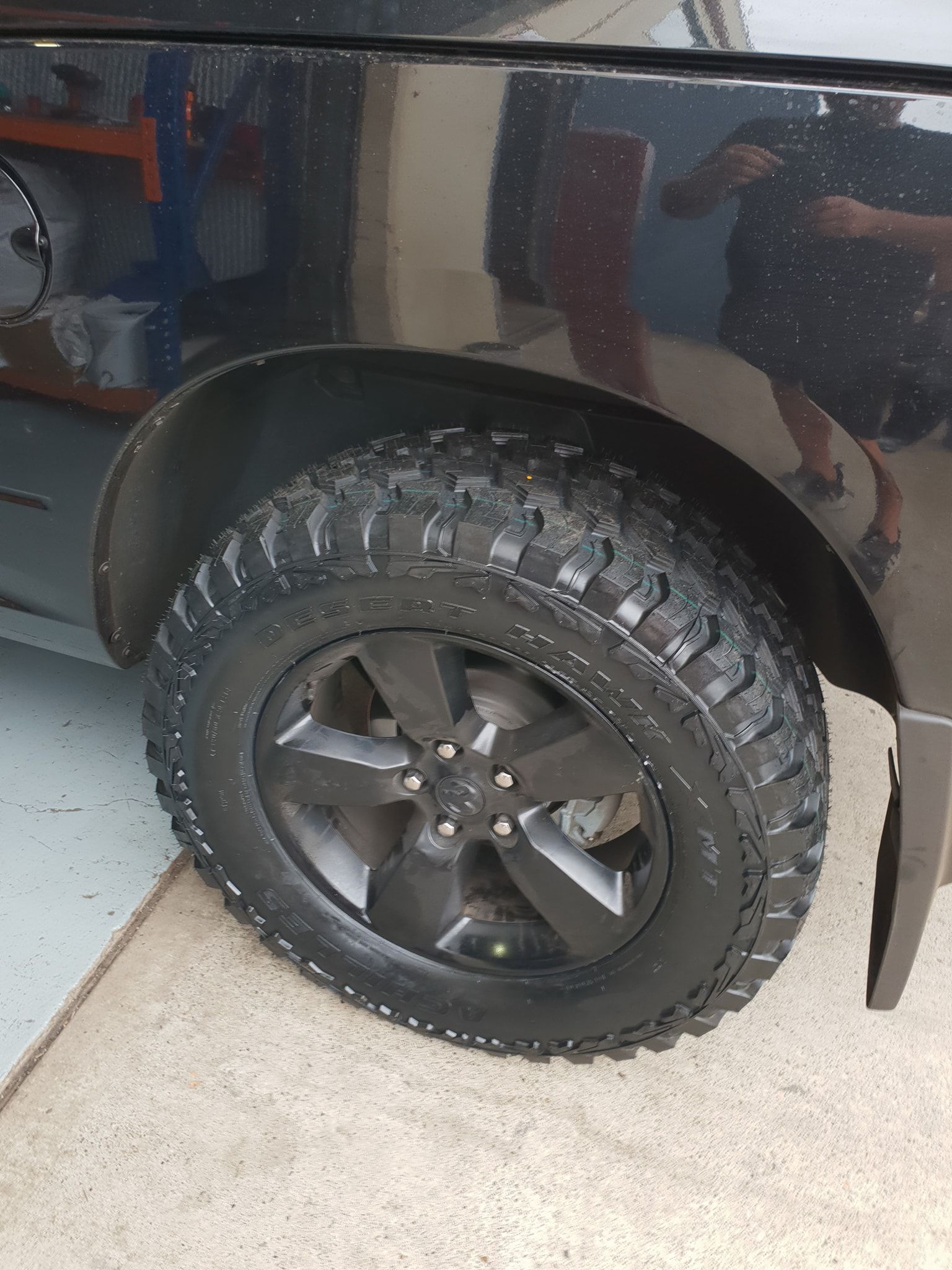 A Close Up of a truck tyre with black wheels — Budget Tyre Shed In Charmhaven, NSW