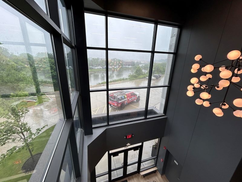 Image of a commercial window cleaning job