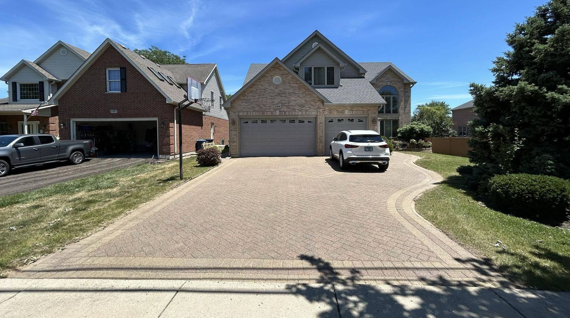 After pavers have been cleaned, sealed, and sanded.