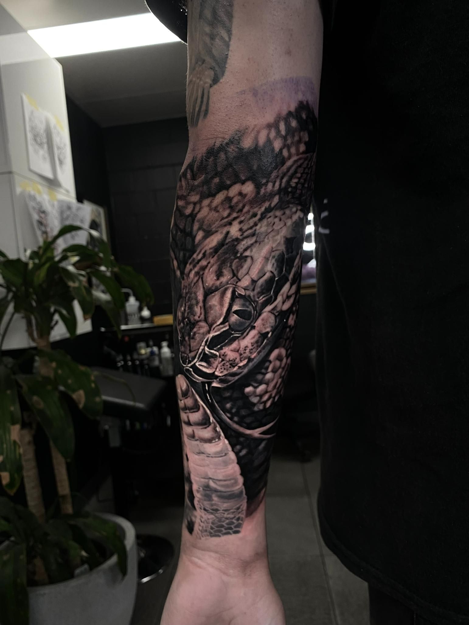 A Man Has a Tattoo on His Forearm — Gallery Tattoo in Medowie, NSW