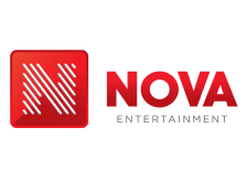 Nova Entertainment logo: Red square with white