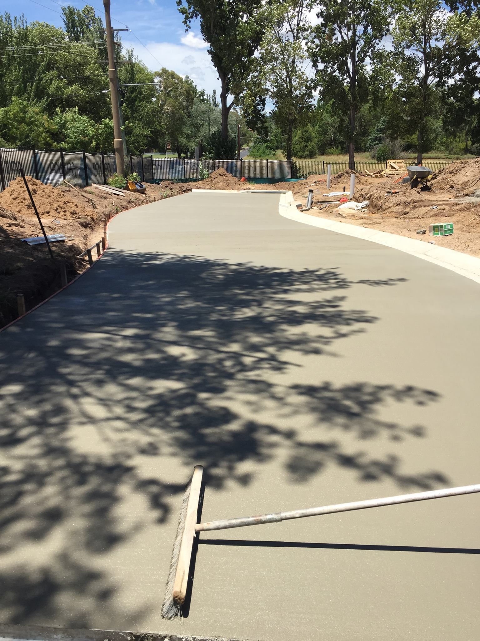 Freshly Poured Concrete Pathway — Heritage Concrete In Uralla, NSW