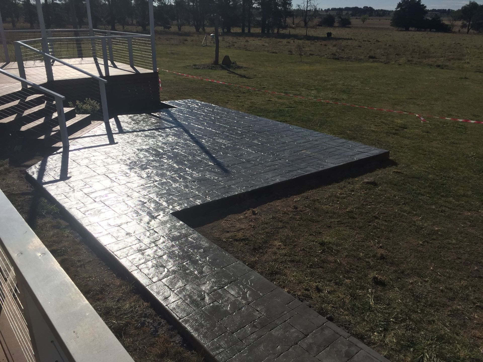 Concrete Patio With Textured Surface — Heritage Concrete In Uralla, NSW