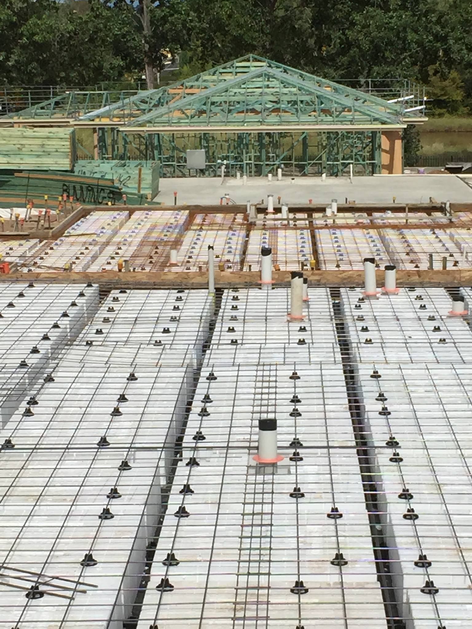 Construction Site With Precast Concrete Floor — Heritage Concrete In Uralla, NSW