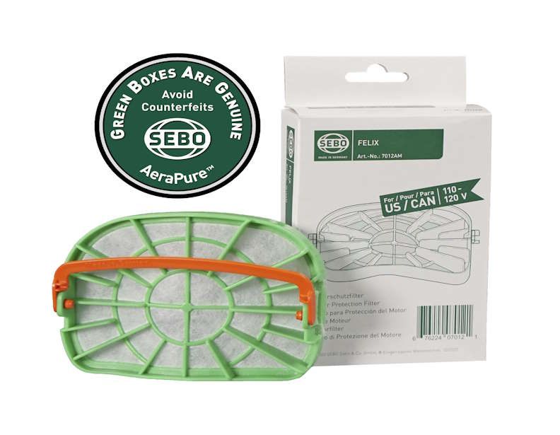 SEBO Airbelt D4 Premium — SEBO FELIX/DART Pre-Motor Filter — 7012AM