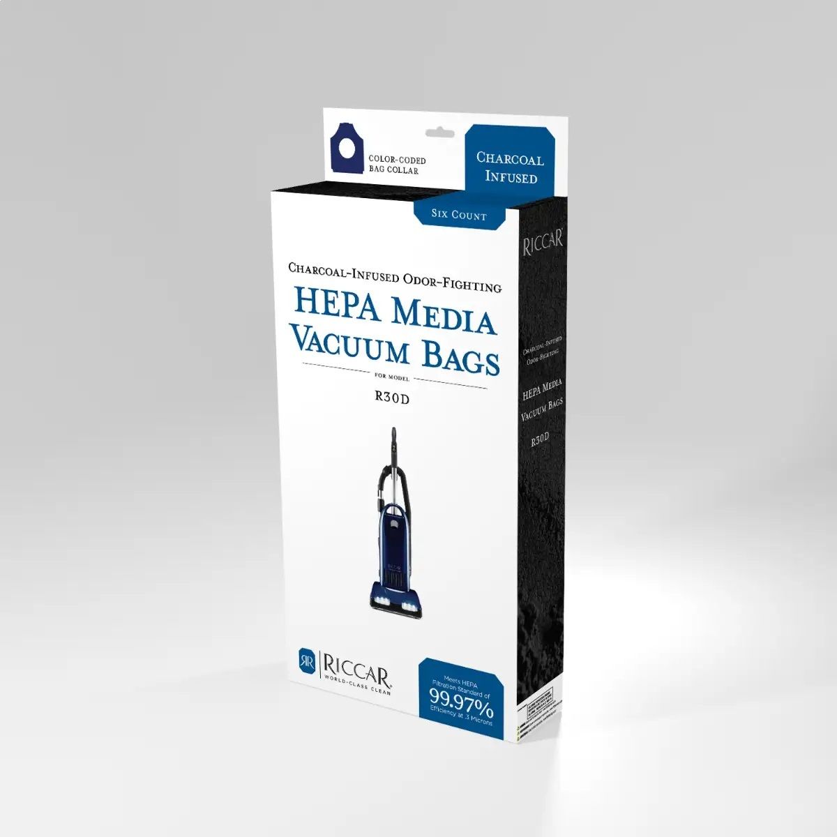 Riccar R25 Standard Clean Air Upright — Riccar R25 HEPA Charcoal-Lined Bags (6-Pack) — R25HC-6