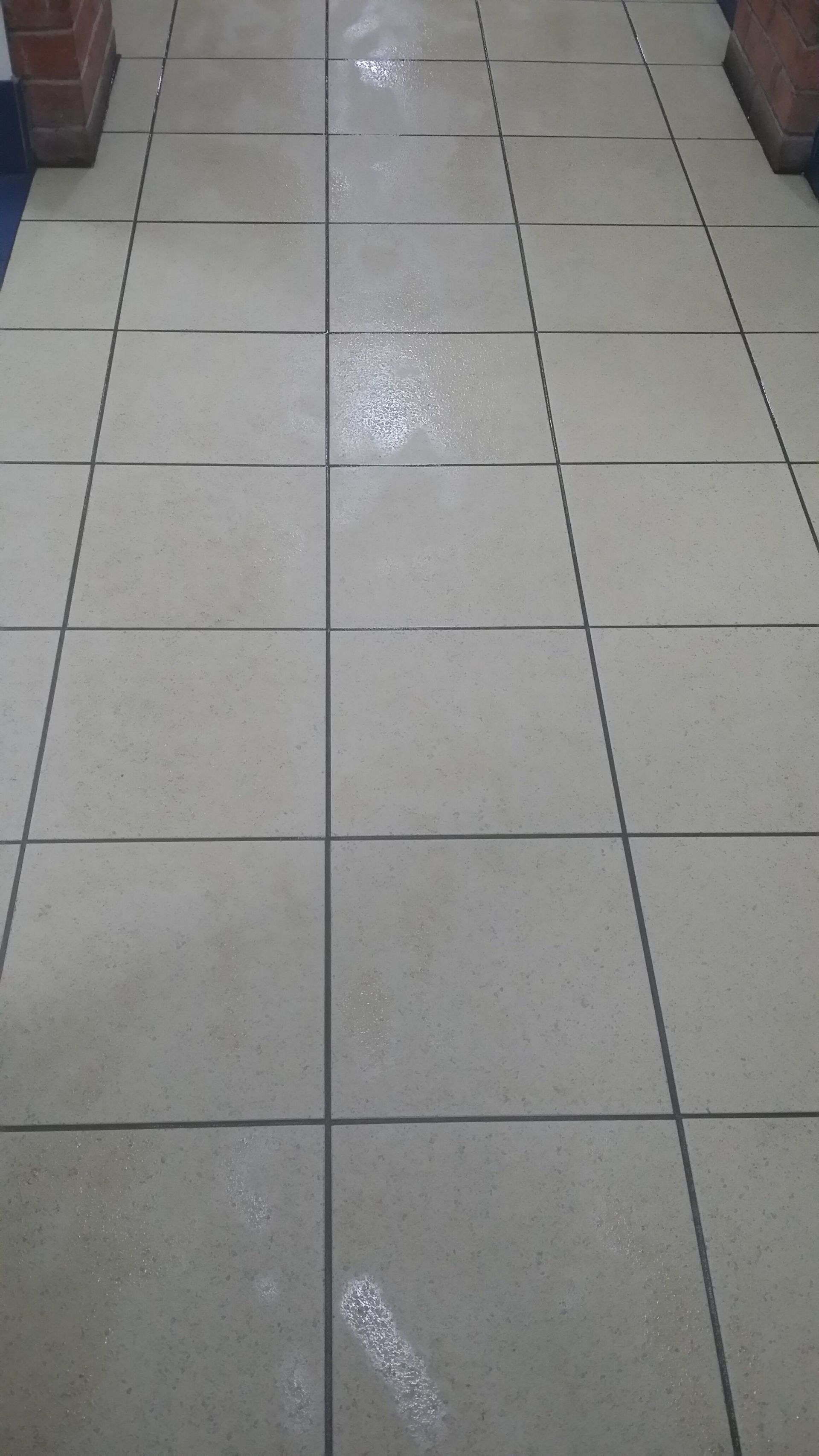 Swimming pool stone floor after cleaning