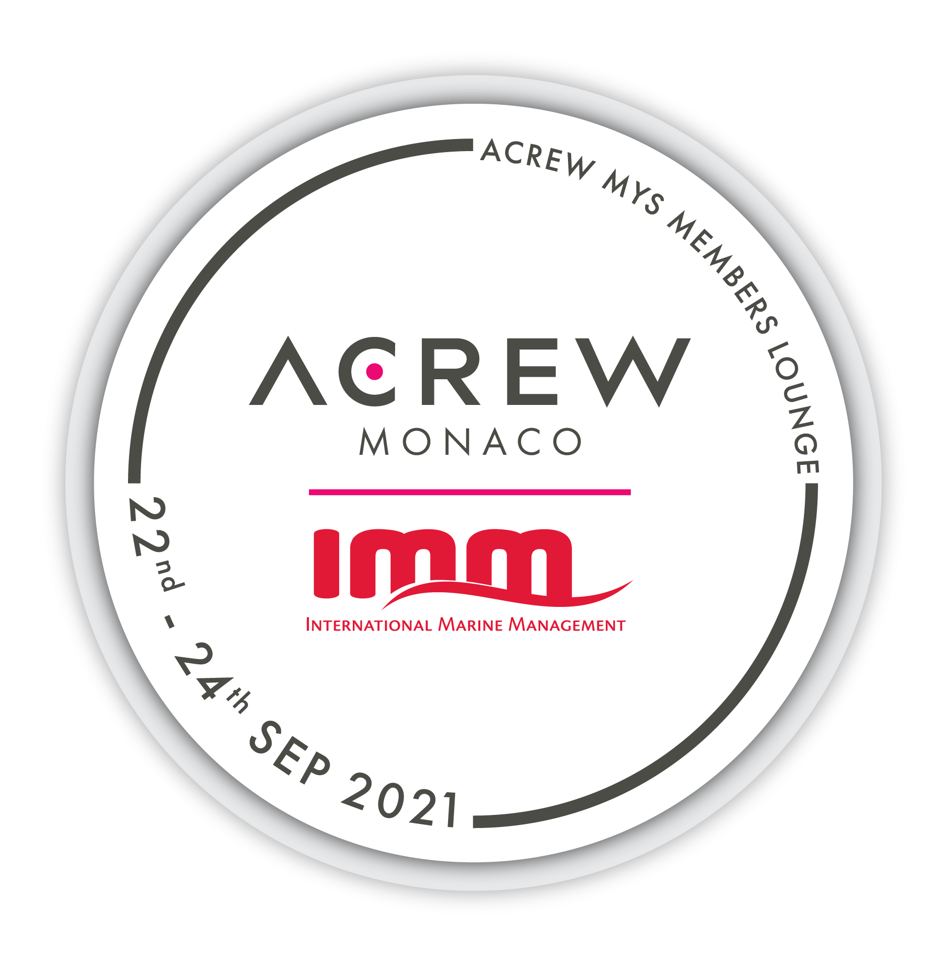 Acrew logo for Monaco Yacht Show 2021