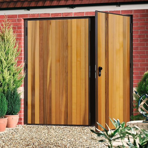 timber side-hinged doors