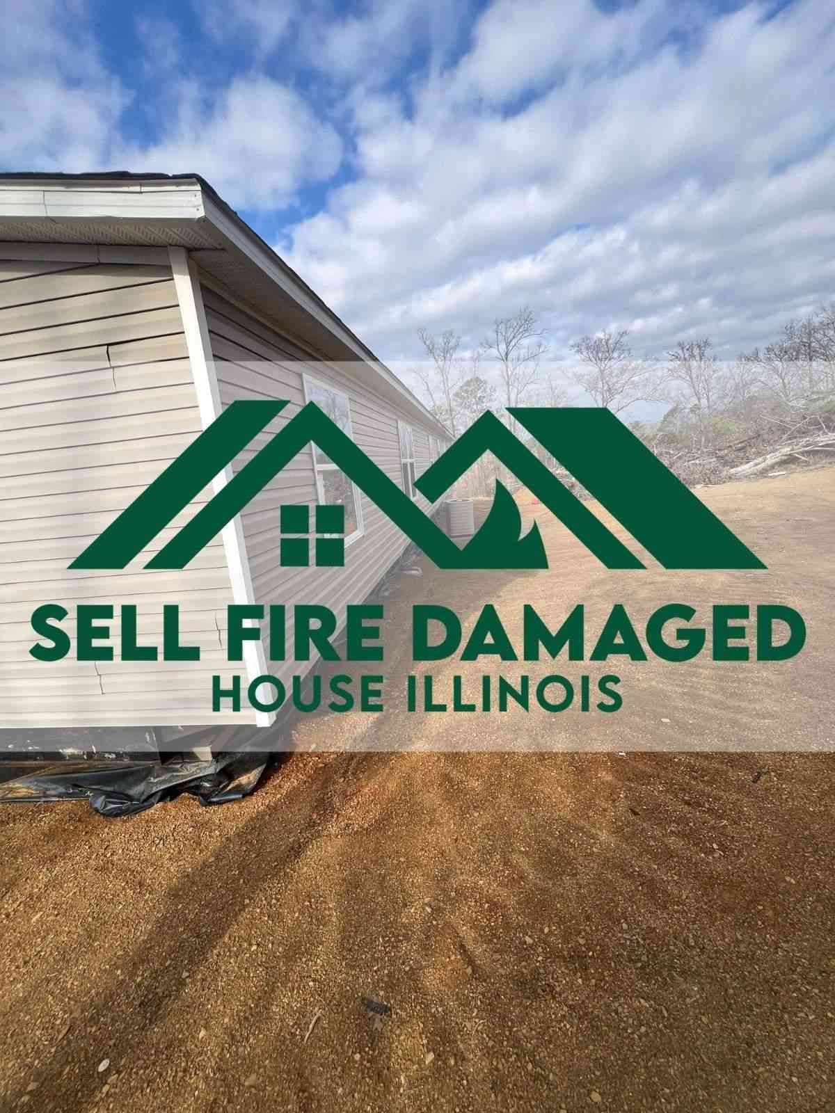 A house with fire damage in Illinois