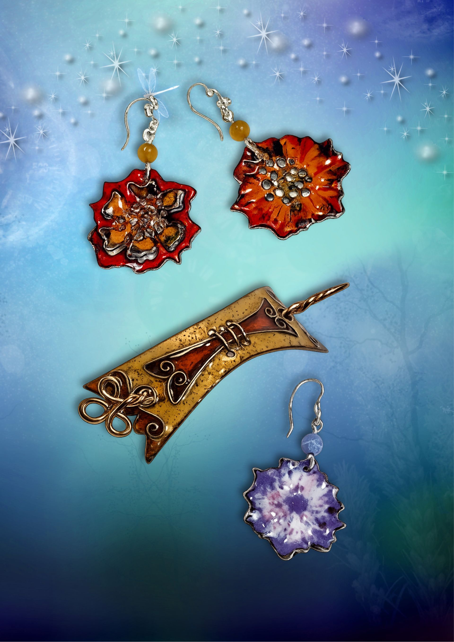 Handgemaakte geëmailleerde sieraden van Aynur Sieraden – kleurrijke sieraden