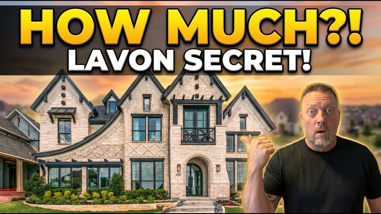 Thumbnail with “HOW MUCH? LAVON SECRET!” over a luxury stone house and a man on the right