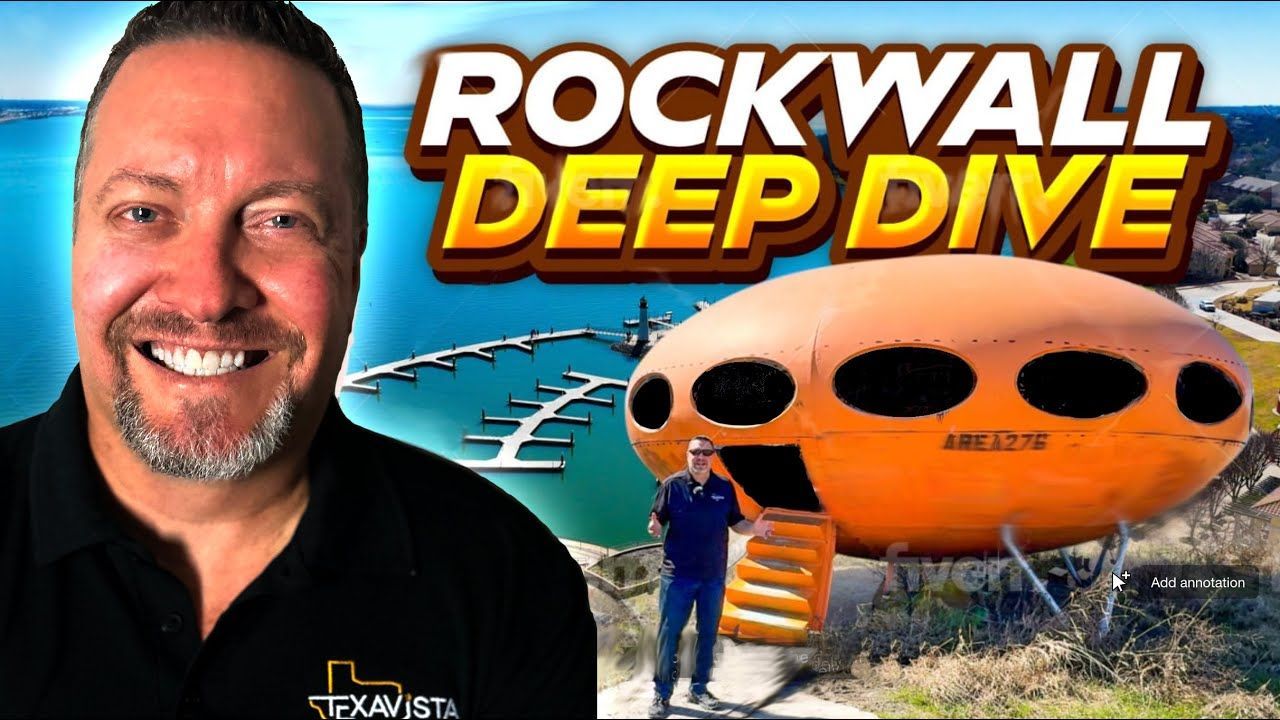A man is smiling in front of a sign that says rockwall deep dive