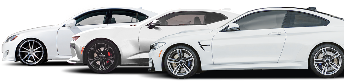 White cars in row | Foltz Automotive