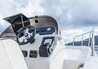 steering wheel of boat