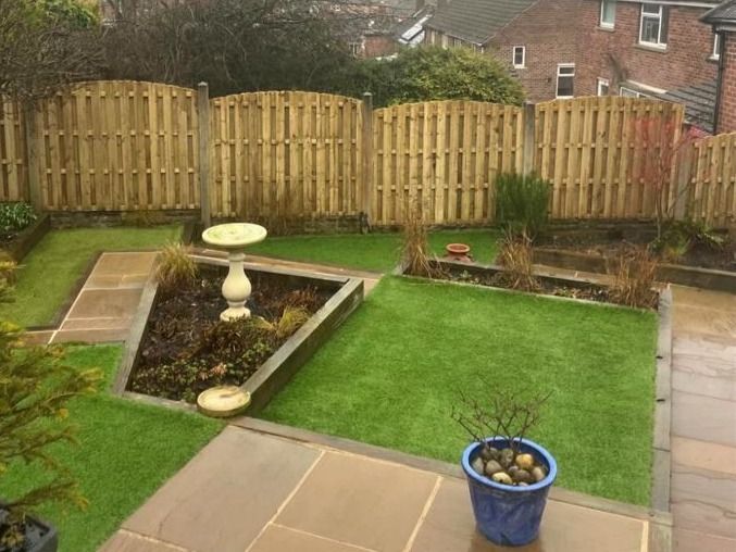 Multi-level artificial grass installation in Carter Knowle, Sheffield