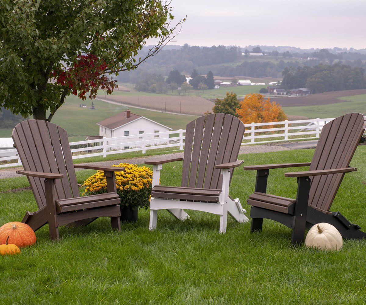 Berlin Gardens comfo back style adirondak chairs in Ohio amish country.