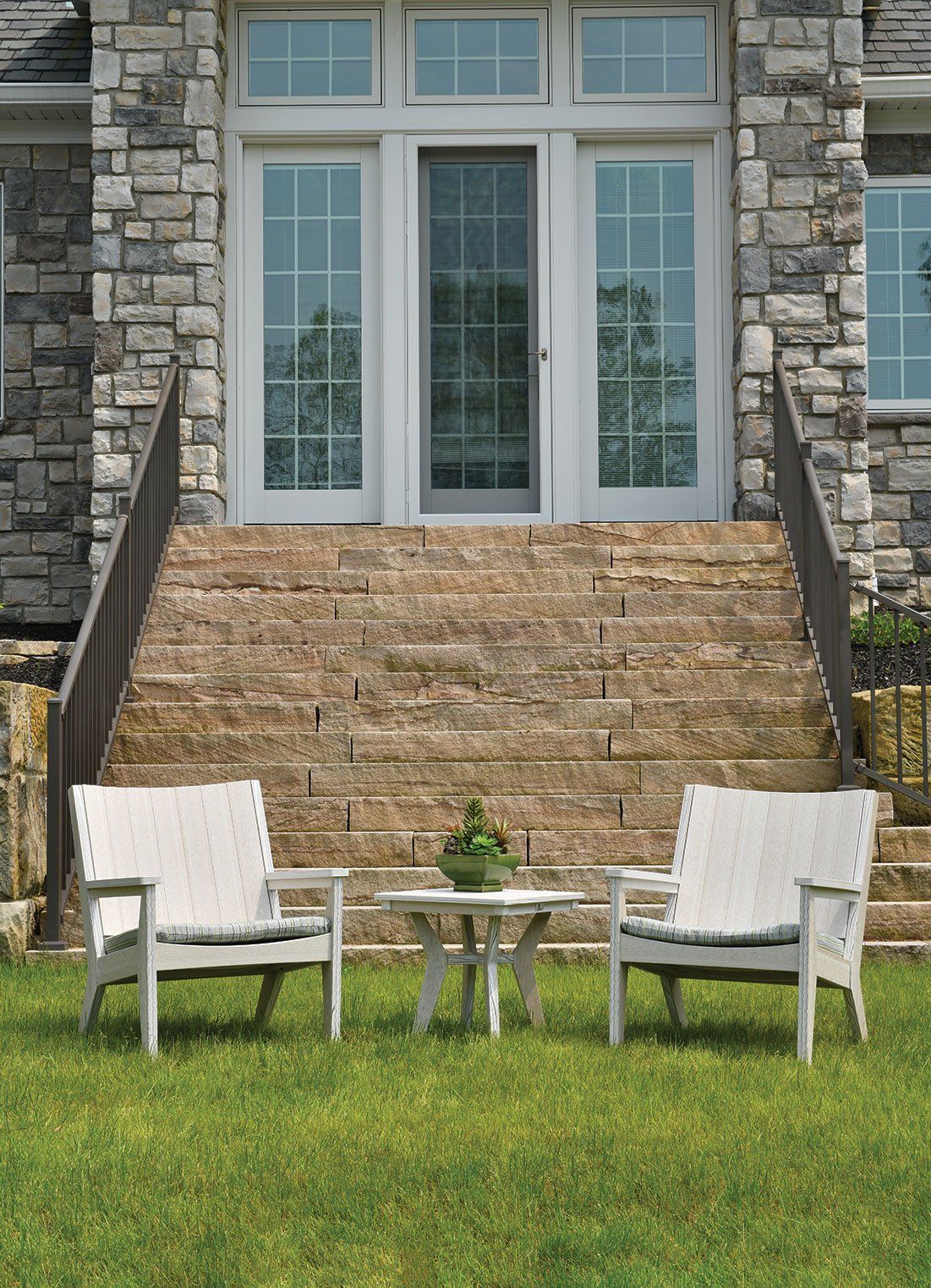 Ohio backyard with amish berlin gardens mayhew chat chairs weather resistant