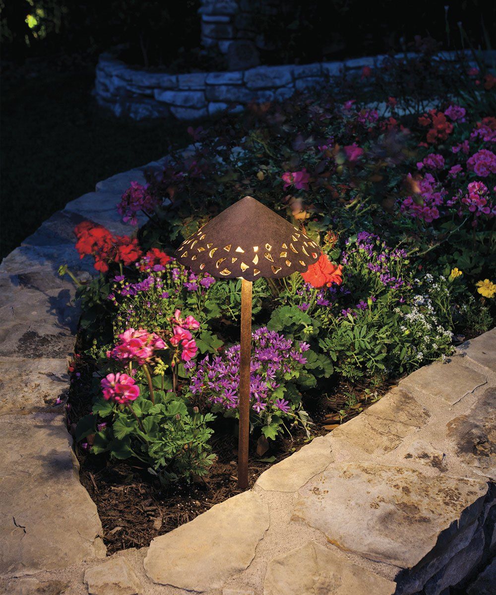 Ohio walkway with path lighting and plants