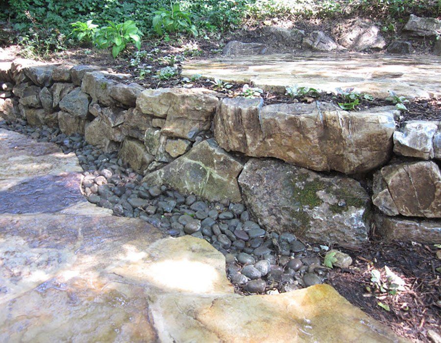 Moss Top Rock Boulders Natural Landscape Stone