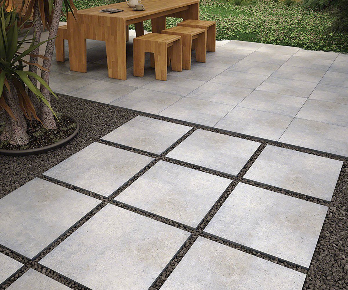 Benton Grey outdoor porcelain tile pavers ohio
