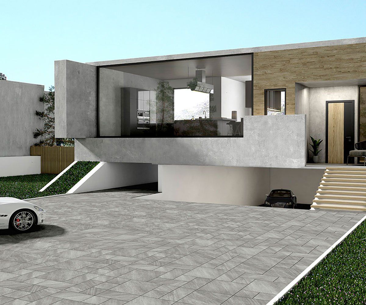 Fossil Snow outdoor porcelain tile pavers ohio