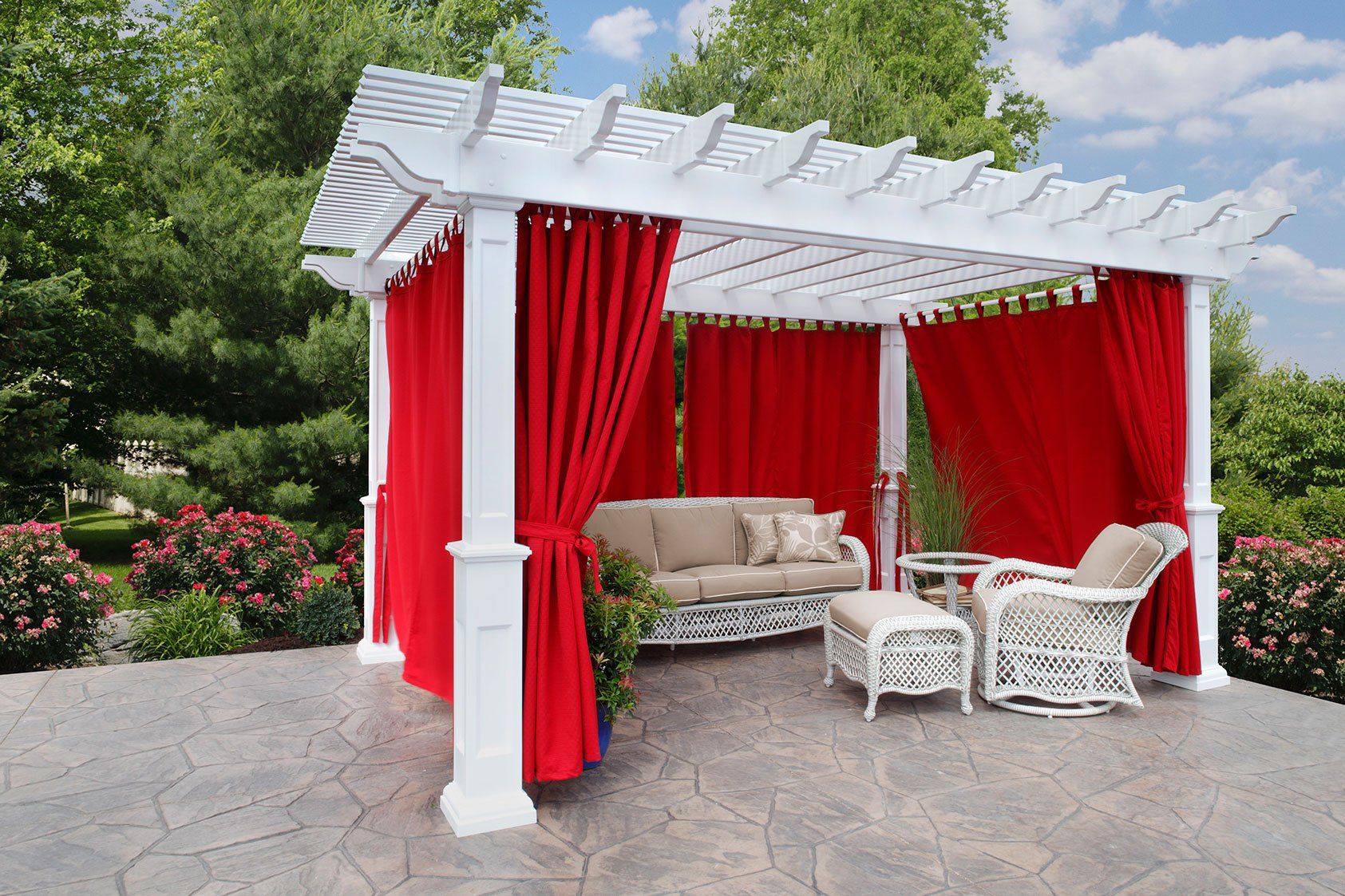 Low maintenance poly furniture outdoor dining set in Delaware, Ohio patio
