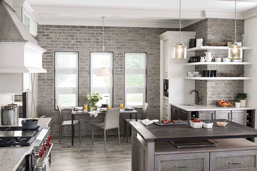 Eldorado Stone Ashland Thin Brick Veneer Interior Wall Kitchen